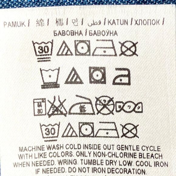 Guess Regular Fit Two Toned Chambray Long Sleeve in Blues Men’s XL - Picture 8 of 8